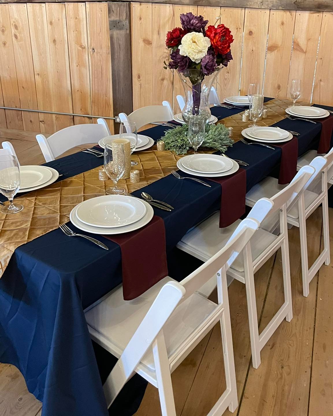 fall table settings at event