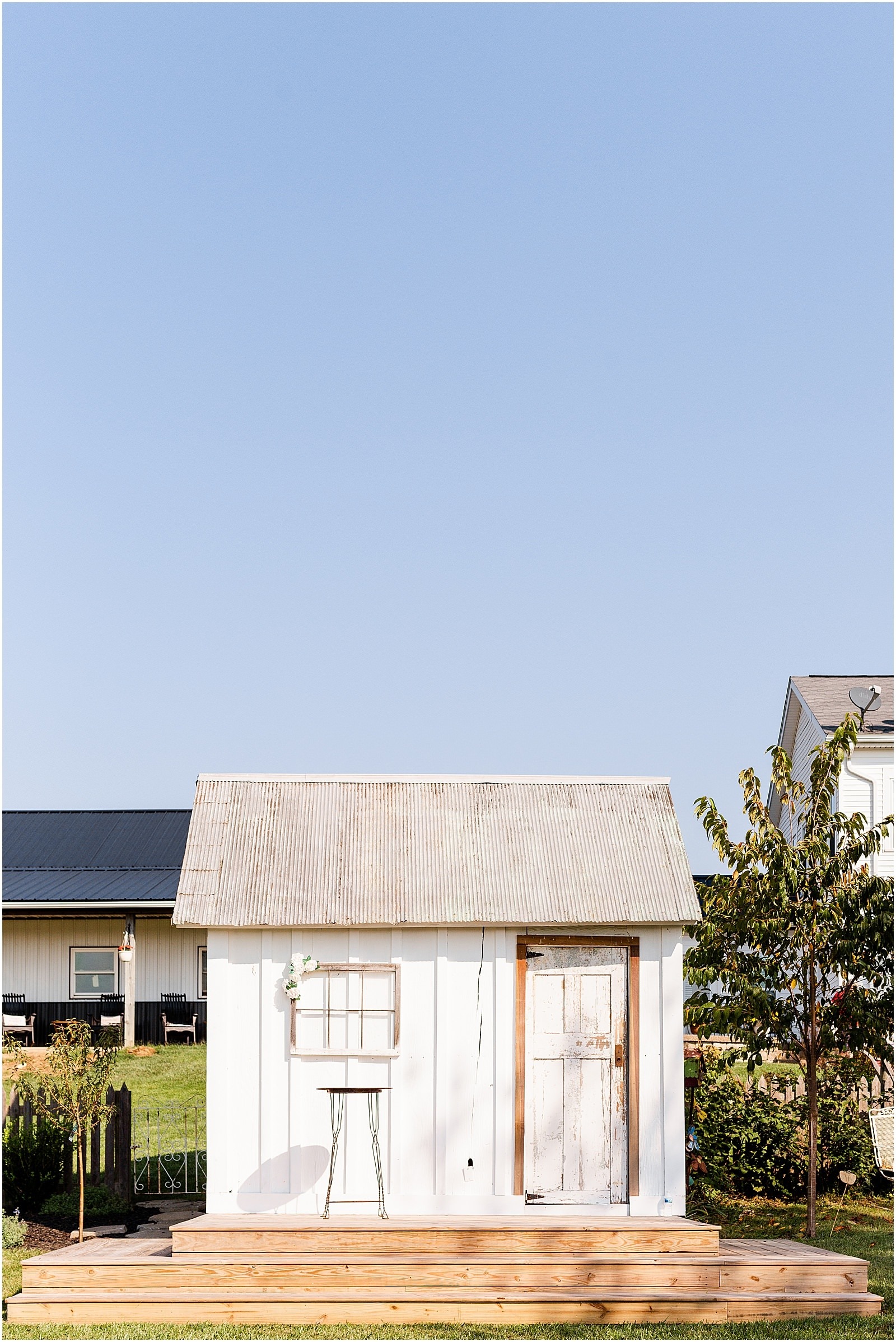 exterior of farm house wedding venue