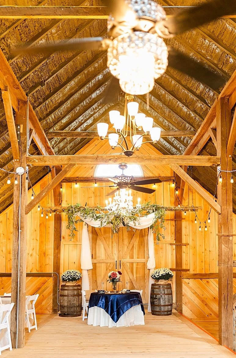 interior of lofted barn wedding venue