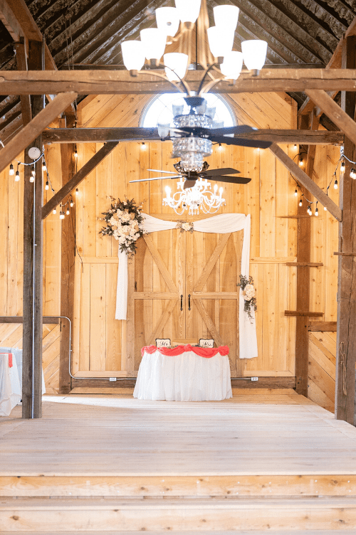 dance floor in barn venue